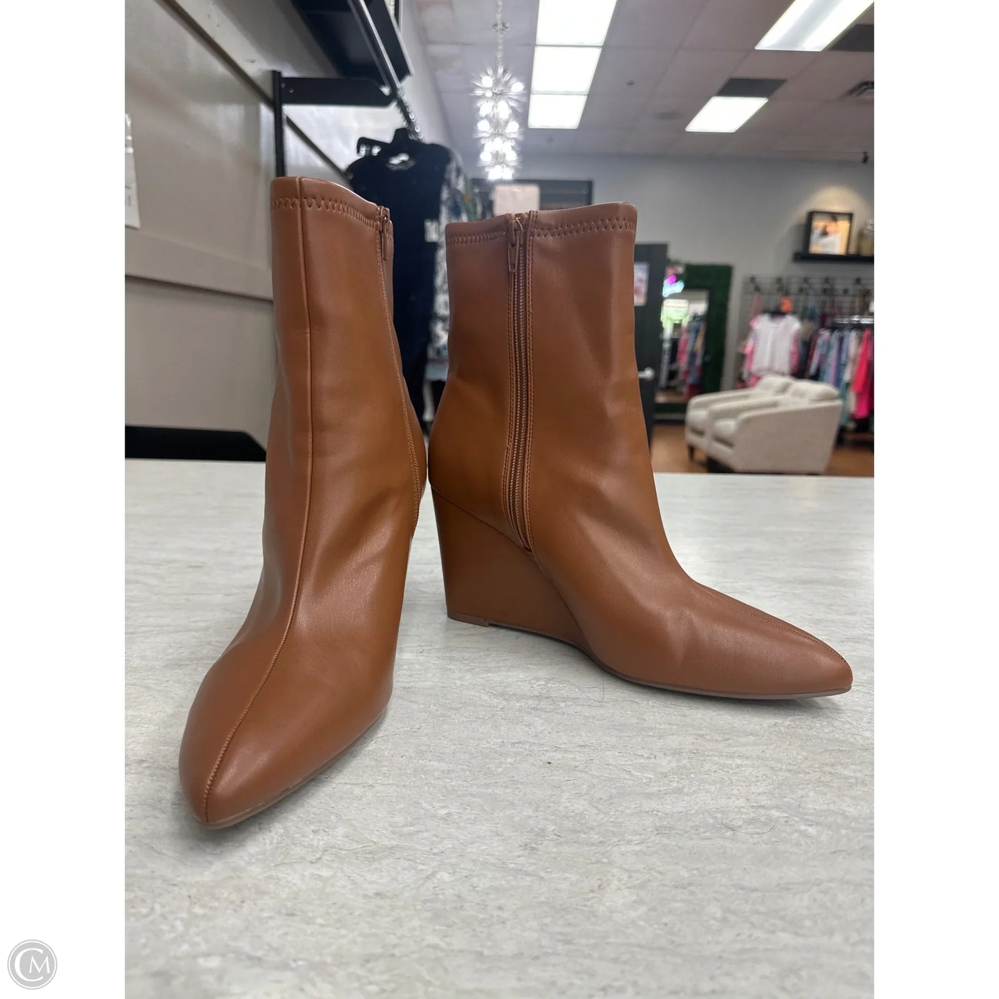 Boots Ankle Heels By A New Day In Brown, Size: 11