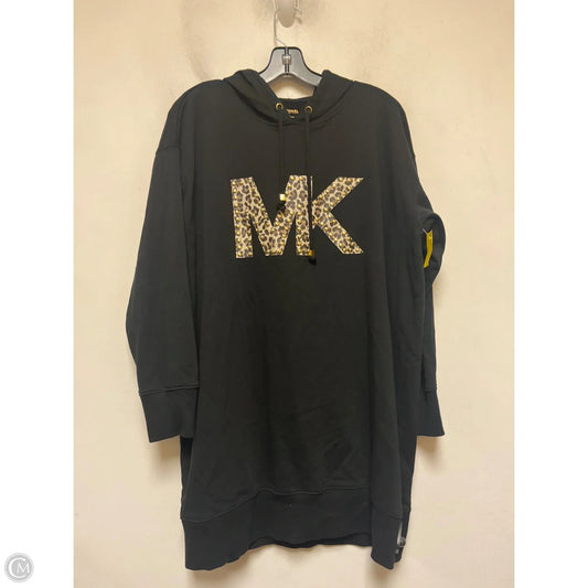 Sweatshirt Hoodie By Michael By Michael Kors In Black & Brown, Size: Xl