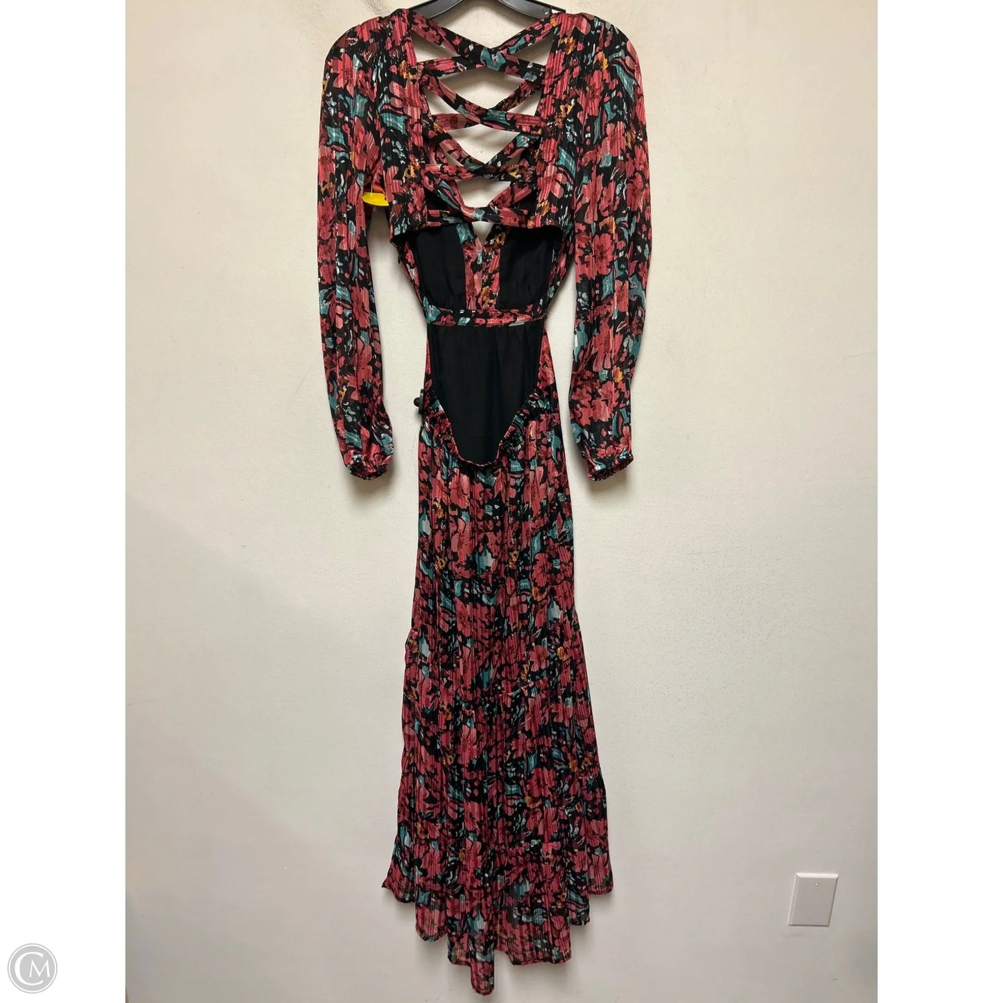 Dress Casual Maxi By Skies Are Blue In Black & Pink, Size: Xs