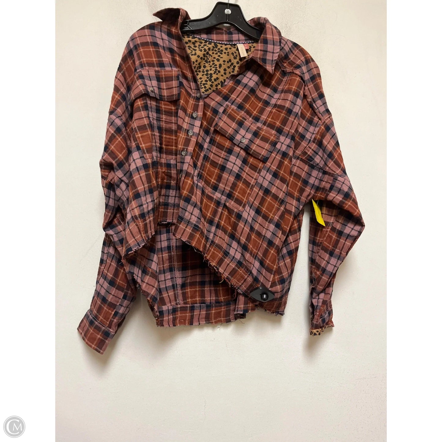 Top Long Sleeve By Pilcro In Plaid Pattern, Size: M