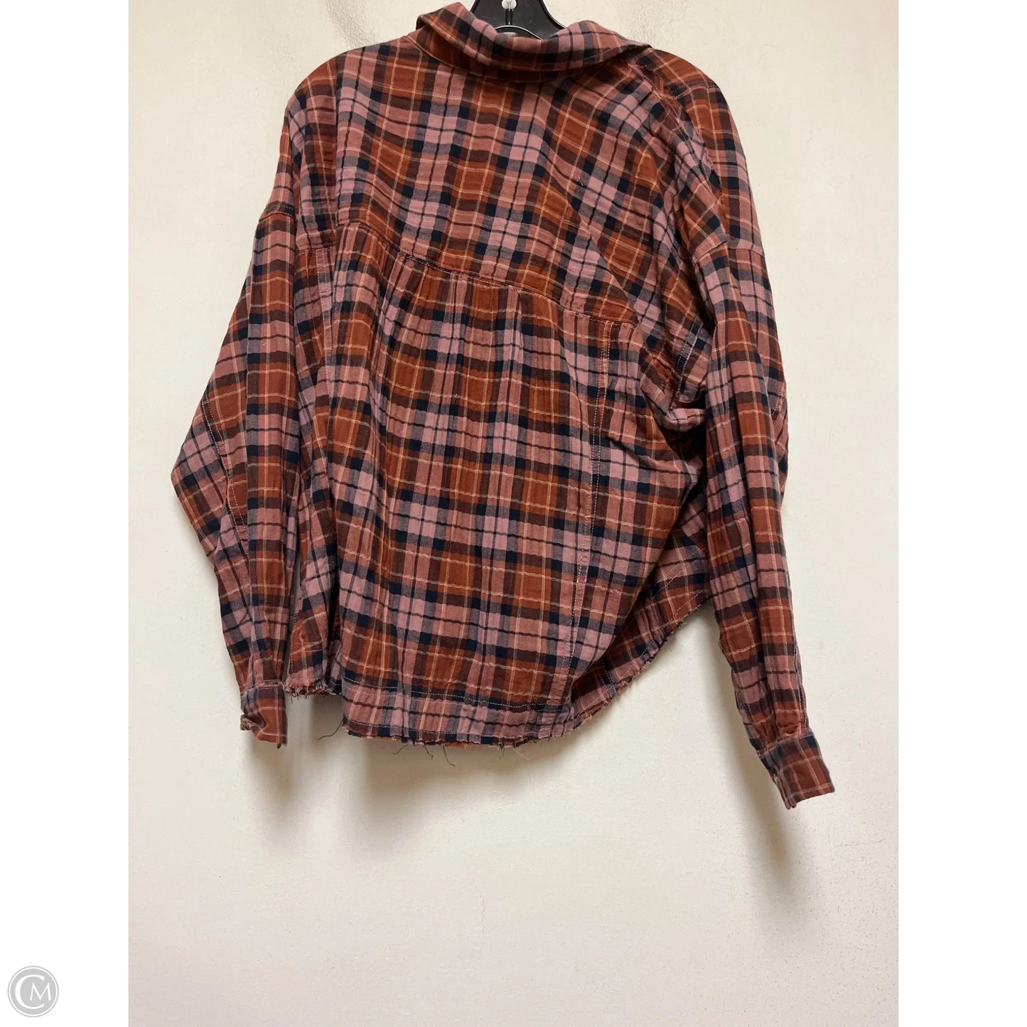 Top Long Sleeve By Pilcro In Plaid Pattern, Size: M