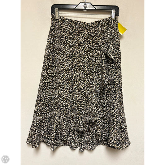 Skirt Midi By Banana Republic In Black & Brown, Size: 0