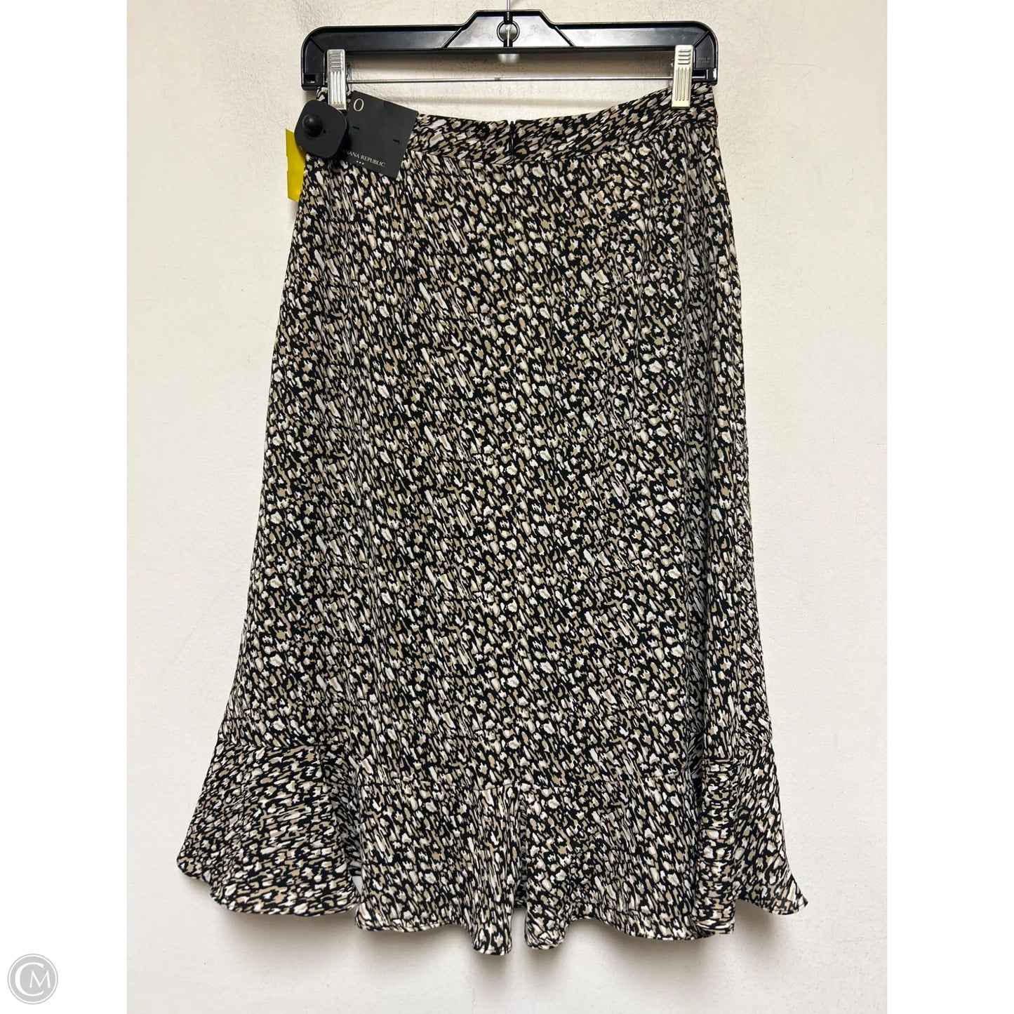 Skirt Midi By Banana Republic In Black & Brown, Size: 0