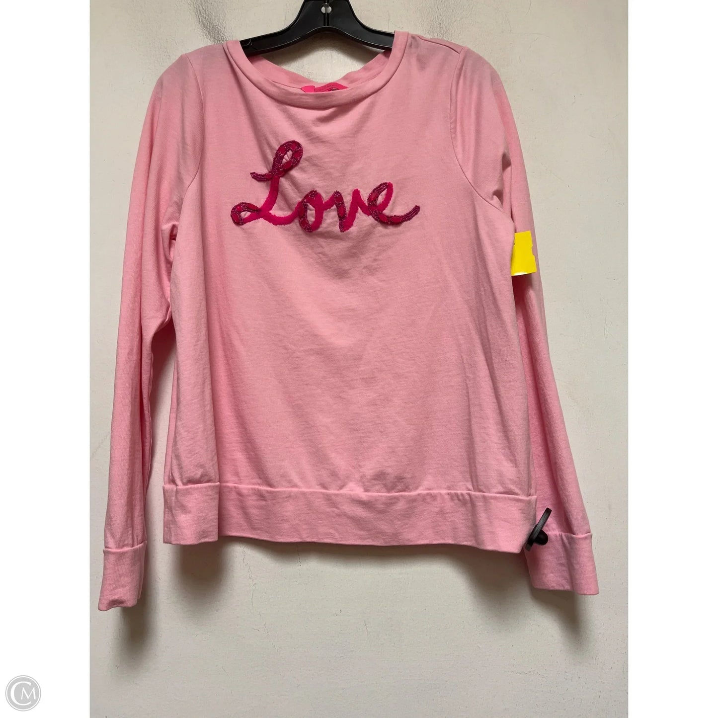 Top Long Sleeve Designer By Lilly Pulitzer In Pink, Size: L