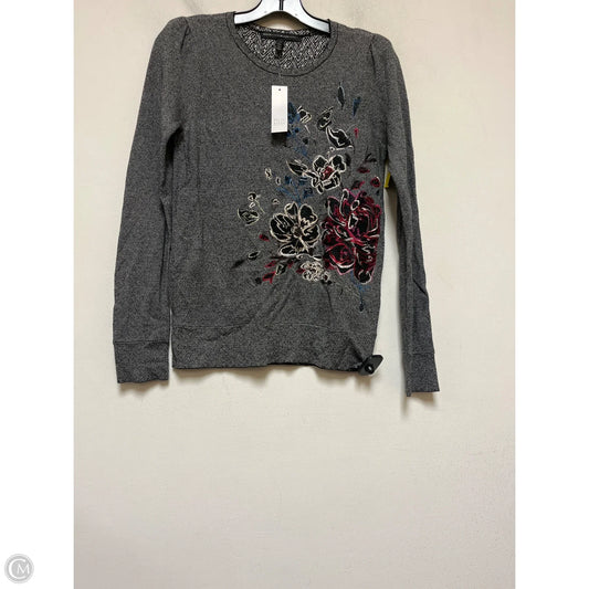 Top Long Sleeve By White House Black Market In Floral Print, Size: Xs