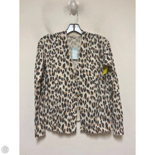 Cardigan By Loft In Animal Print, Size: Xs