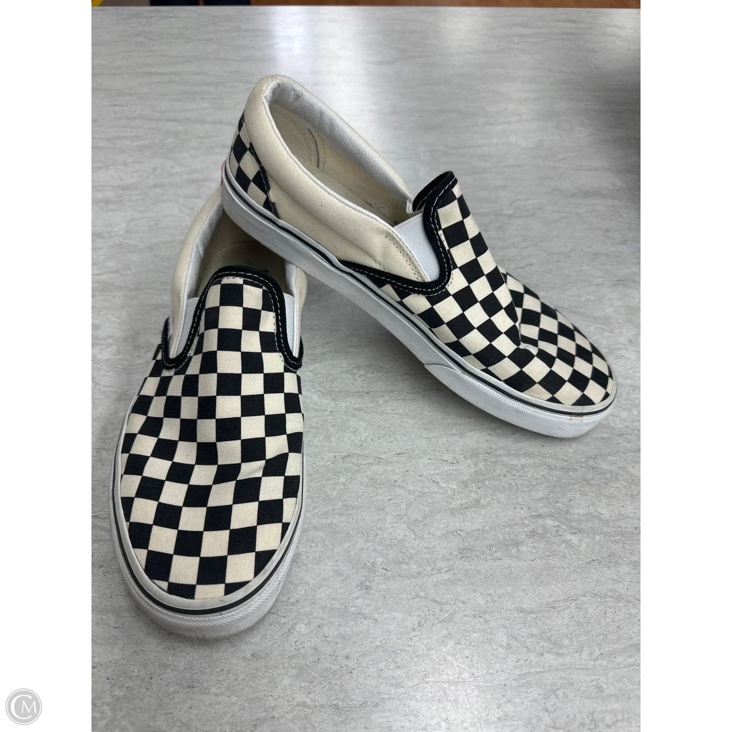 Shoes Flats By Vans In Checkered Pattern, Size: 10
