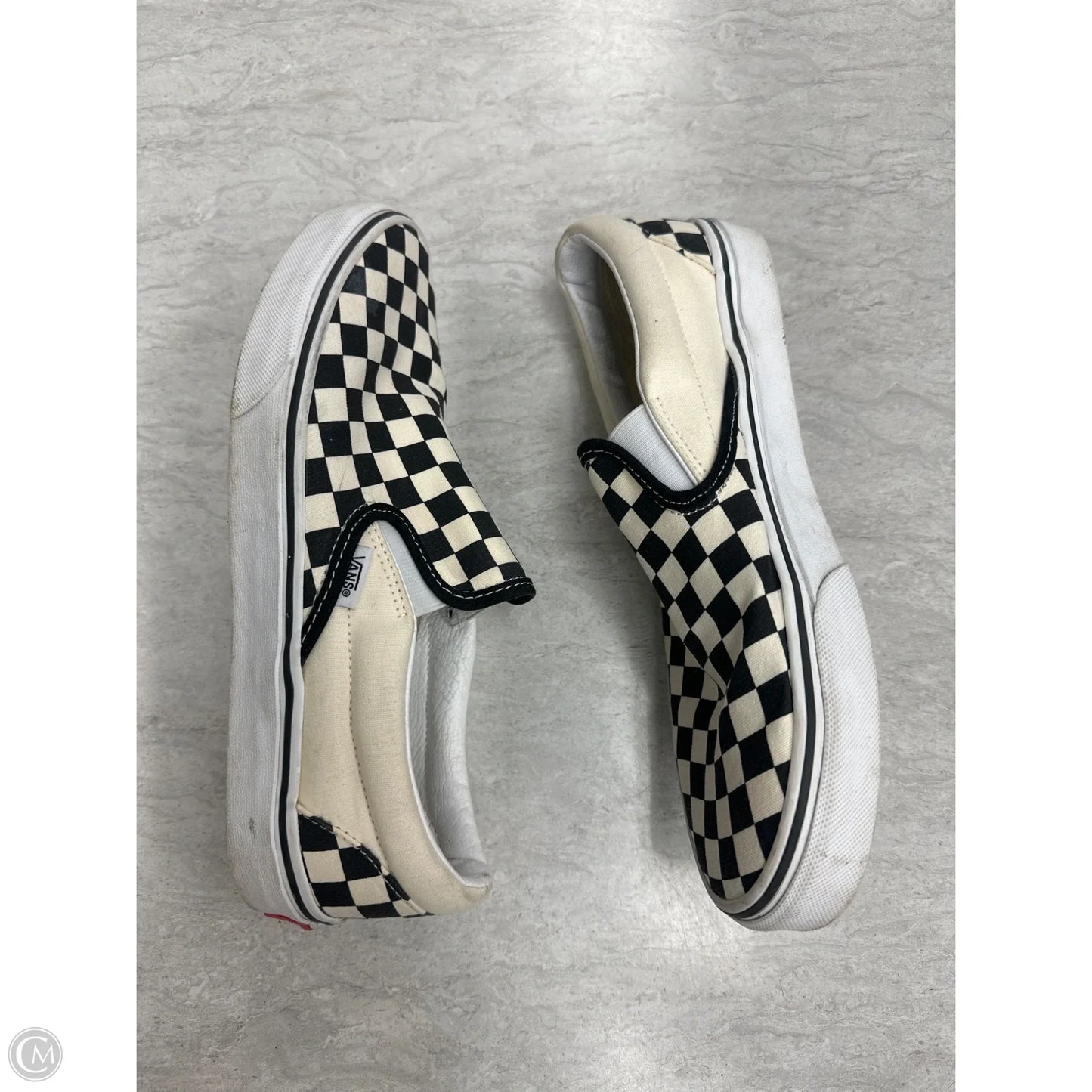 Shoes Flats By Vans In Checkered Pattern, Size: 10