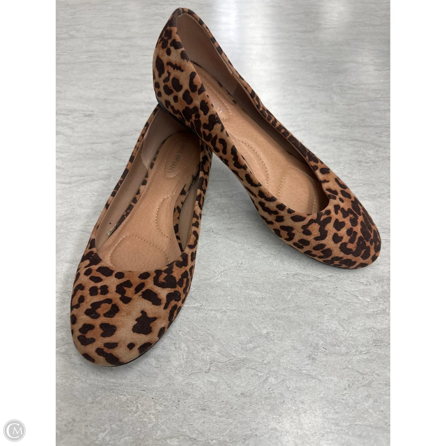 Shoes Flats By Lane Bryant In Leopard Print, Size: 10