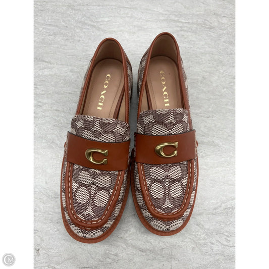 Shoes Designer By Coach In Brown & Cream, Size: 7