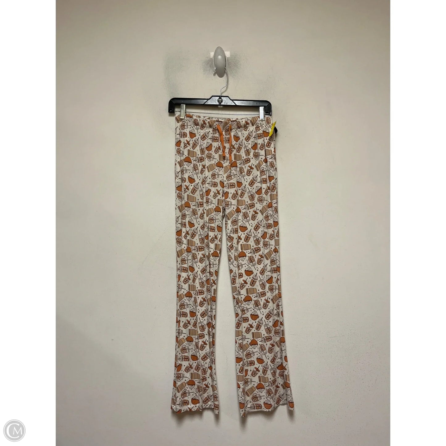 Pajamas 2pc By Clothes Mentor In Cream & Orange, Size: M
