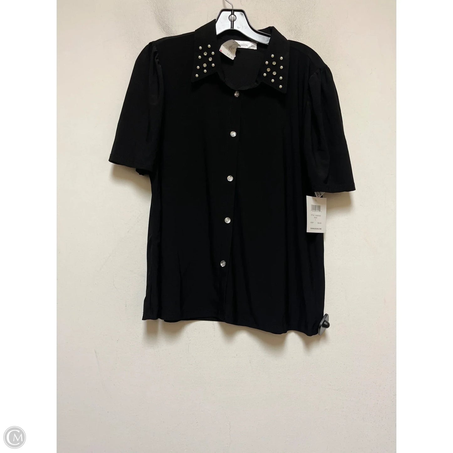 Top Short Sleeve By 89th And Madison In Black, Size: L