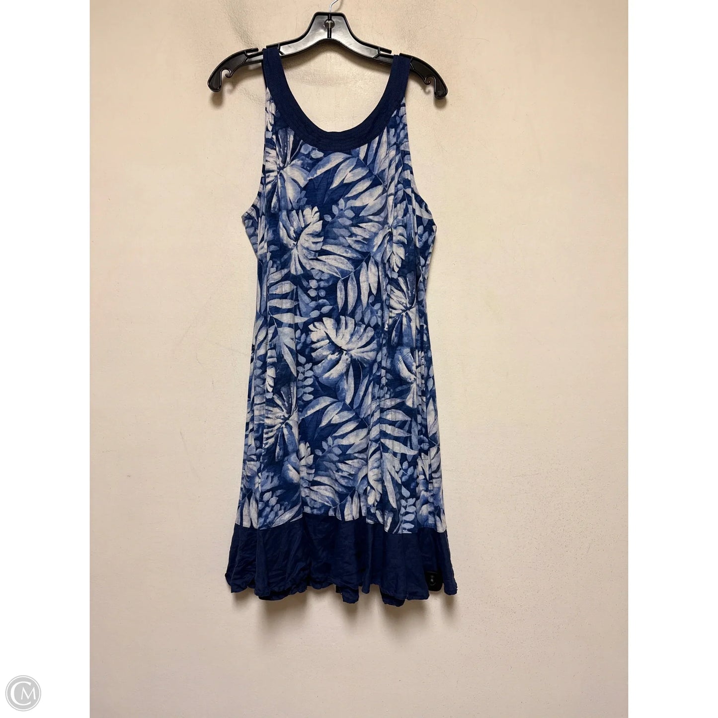 Dress Casual Midi By Tommy Bahama In Blue & White, Size: L