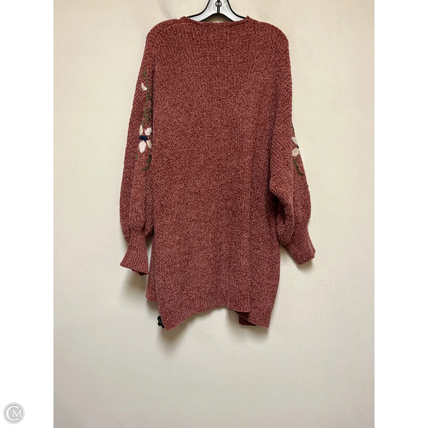 Sweater Cardigan By Solitaire In Mauve, Size: Xl