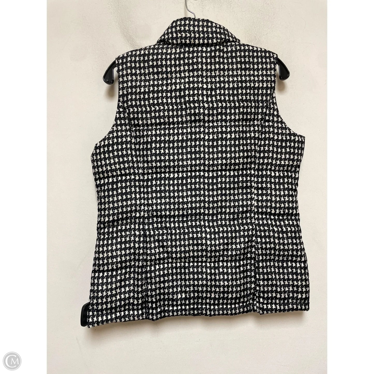 Vest Puffer & Quilted By Charter Club In Black & White, Size: M