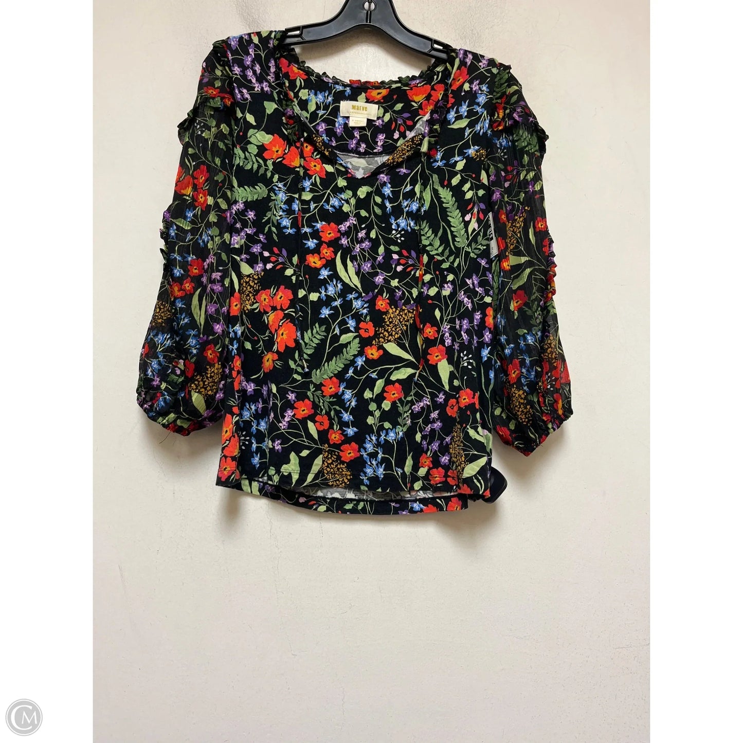 Top Long Sleeve By Maeve In Floral Print, Size: Xs
