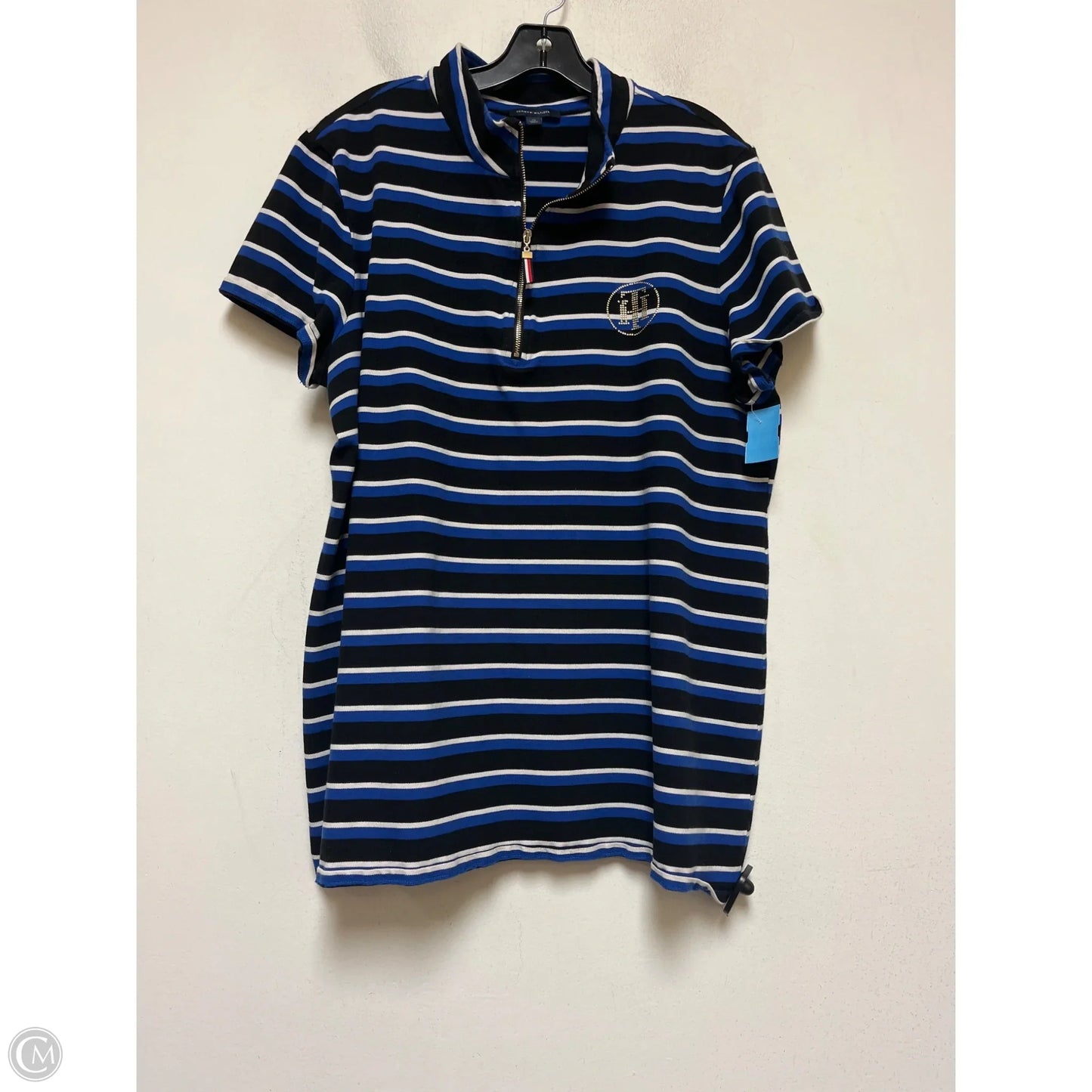Top Short Sleeve By Tommy Hilfiger In Striped Pattern, Size: 2x