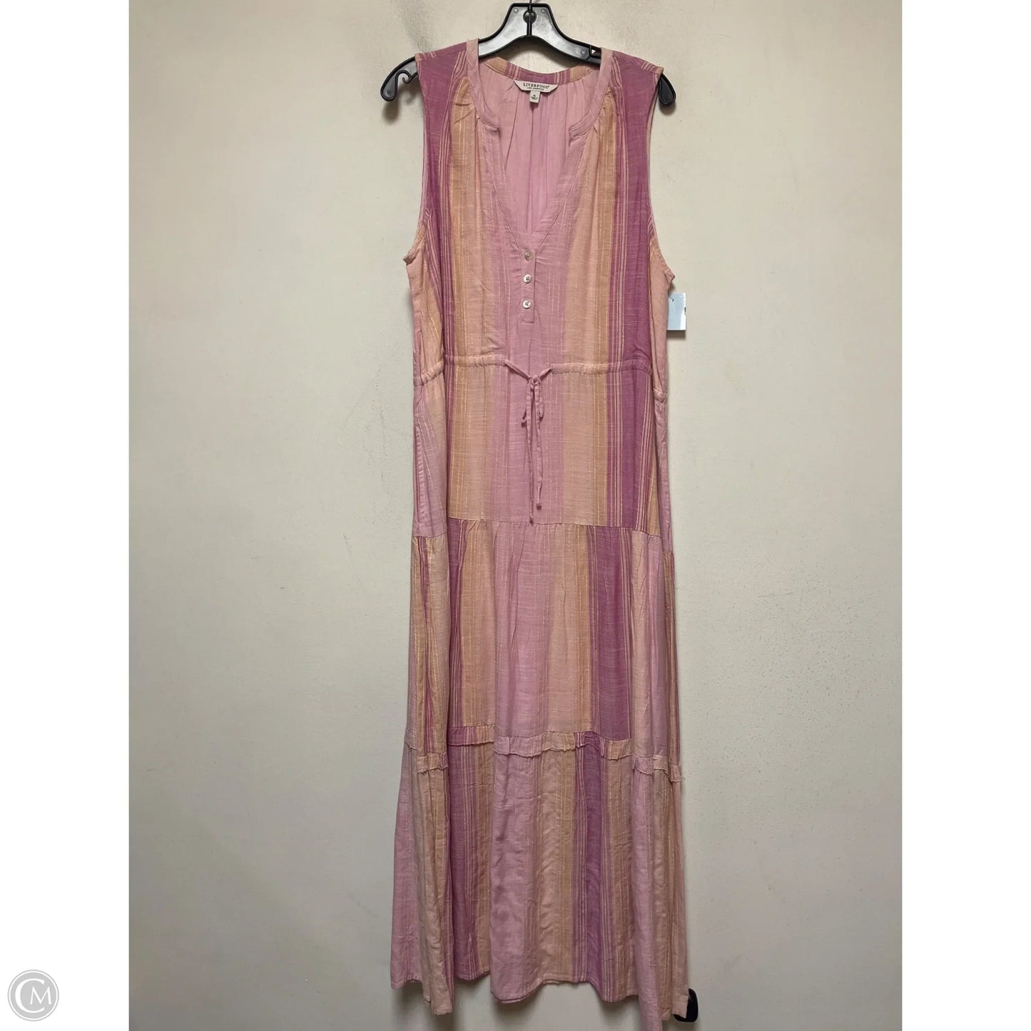 Dress Casual Maxi By Liverpool In Pink, Size: Xl
