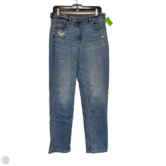 Jeans Boyfriend By American Eagle In Blue Denim, Size: 10