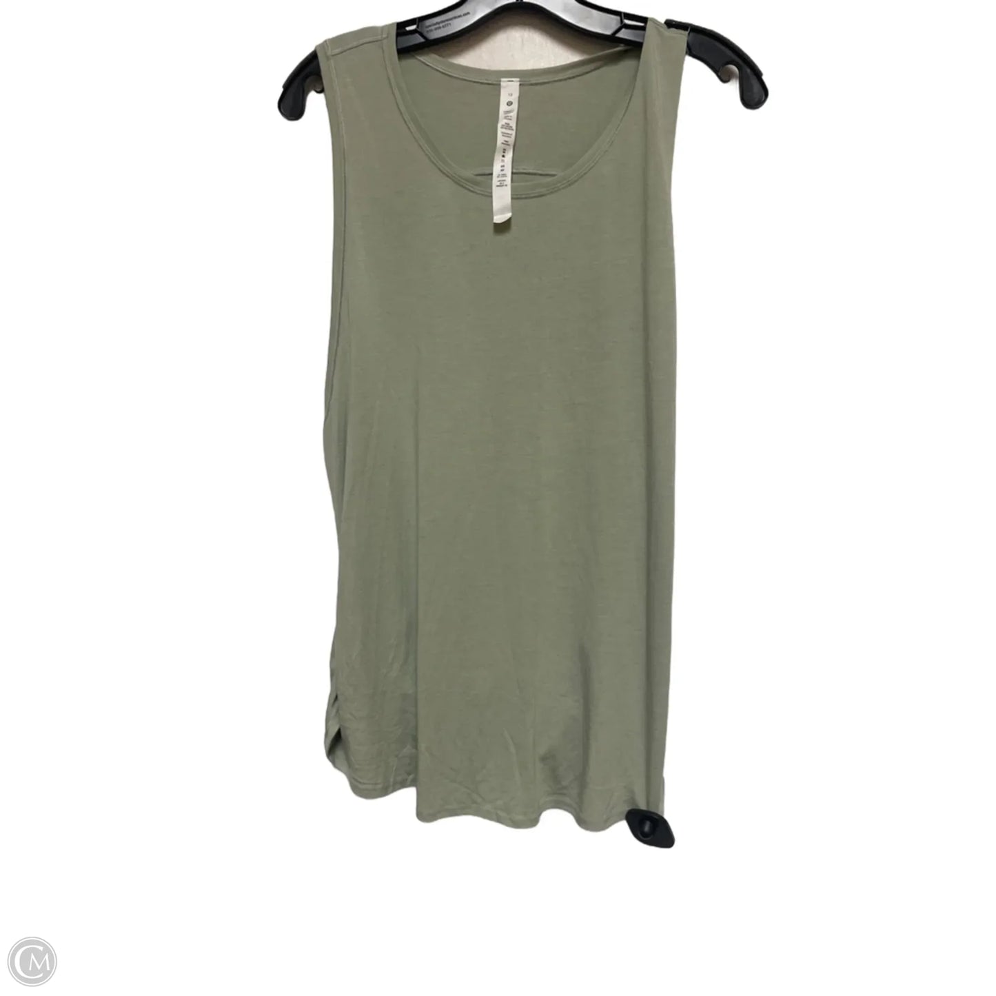 Athletic Tank Top By Lululemon In Green, Size: 12