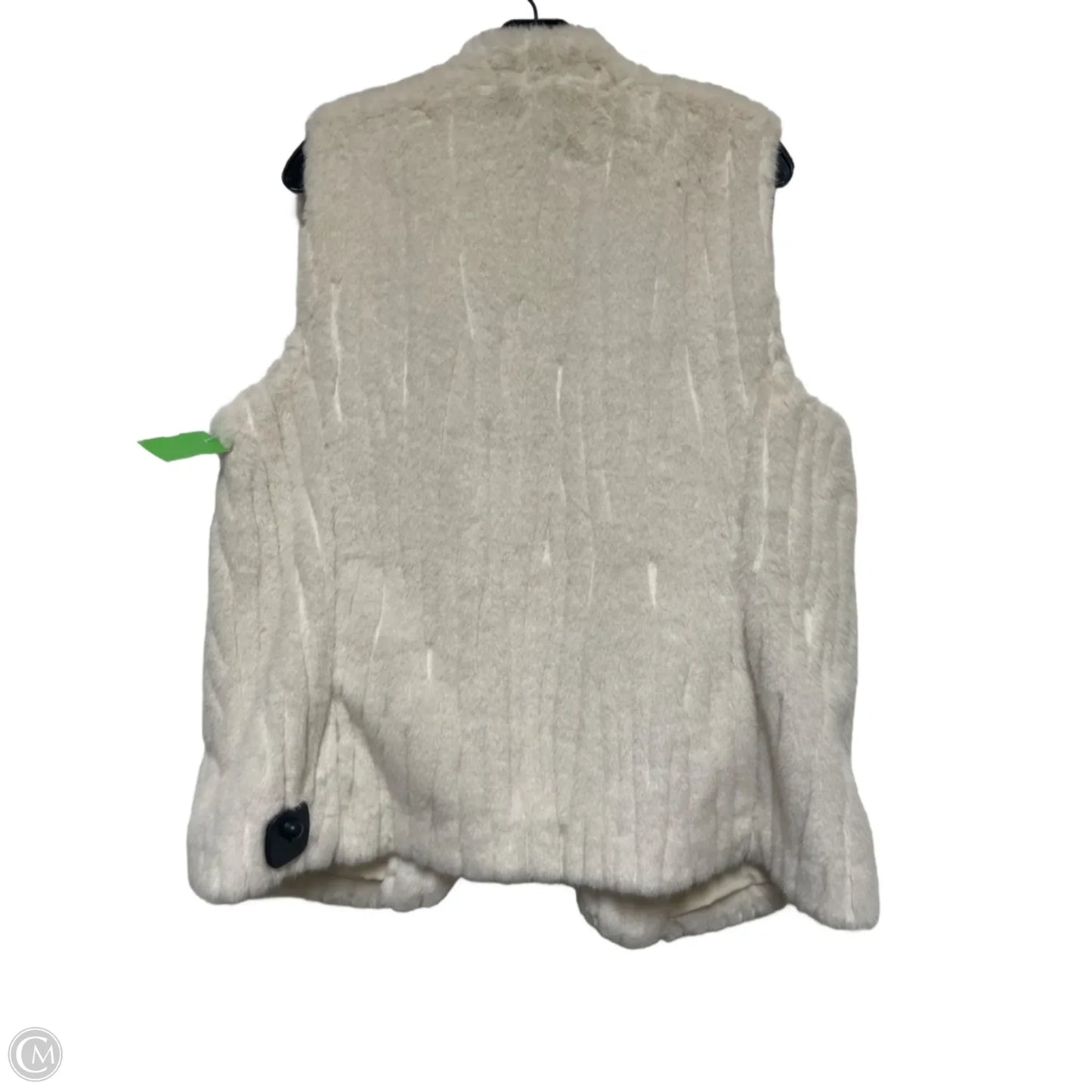 Vest Faux Fur & Sherpa By Chicos In Cream, Size: L