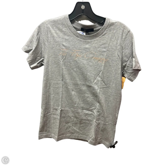 Top Short Sleeve Designer By Frye In Grey, Size: Xs