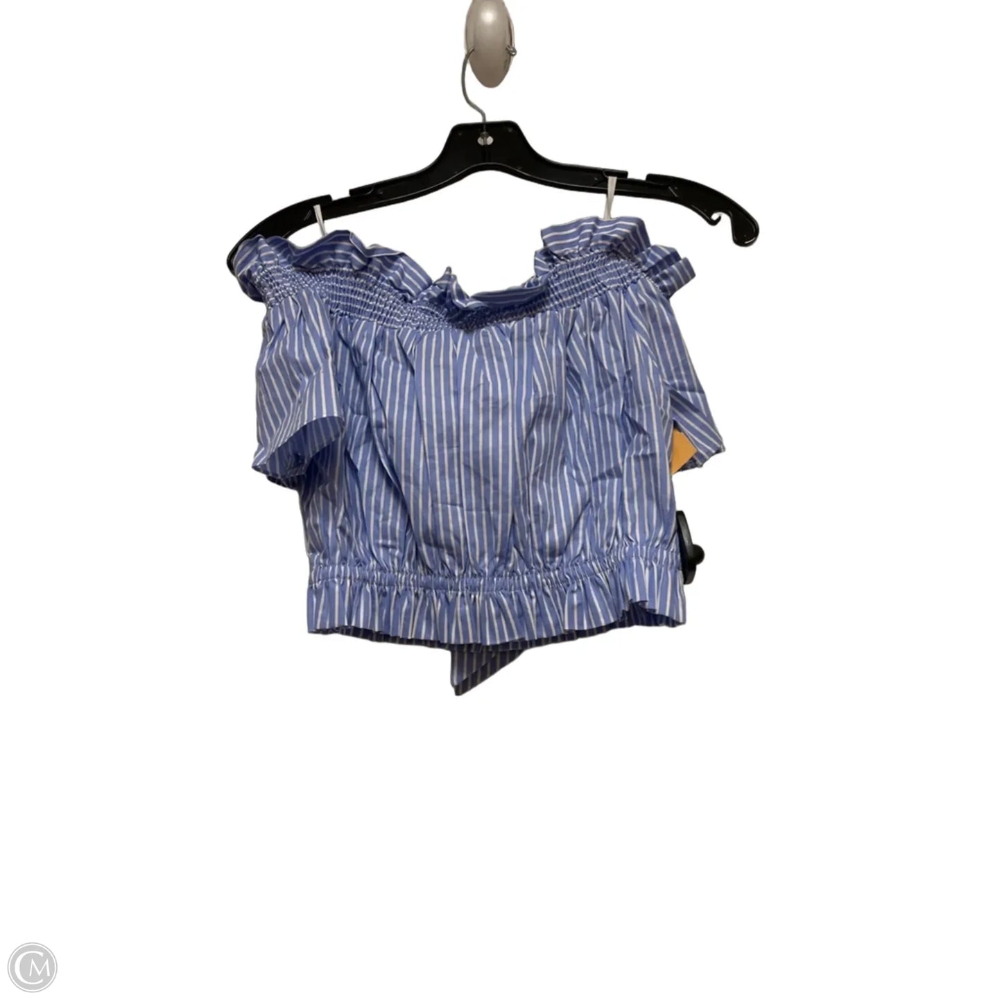 Top Short Sleeve By Zara In Striped Pattern, Size: S