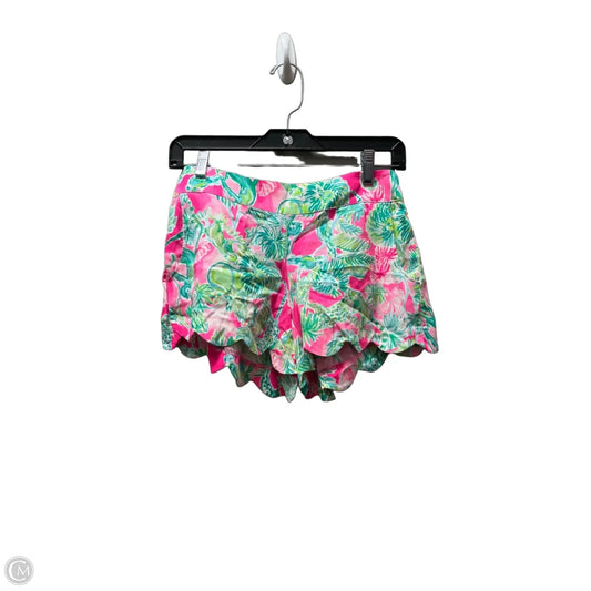 Shorts Designer By Lilly Pulitzer In Green & Pink, Size: 4