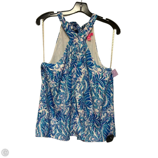 Top Sleeveless Designer By Lilly Pulitzer In Blue & Purple, Size: M