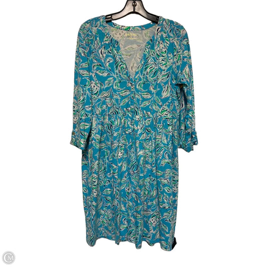 Dress Designer By Lilly Pulitzer In Blue & Green, Size: M