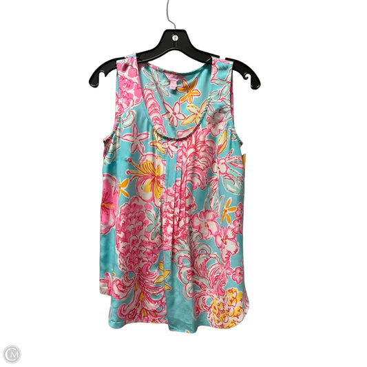 Top Sleeveless Designer By Lilly Pulitzer In Floral Print, Size: S