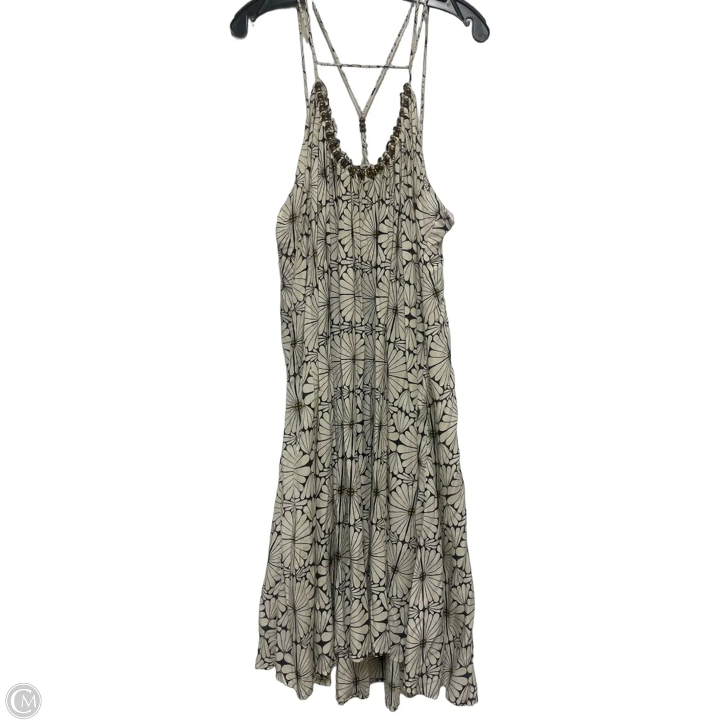 Dress Casual Maxi By Anthropologie In Black & Cream, Size: L