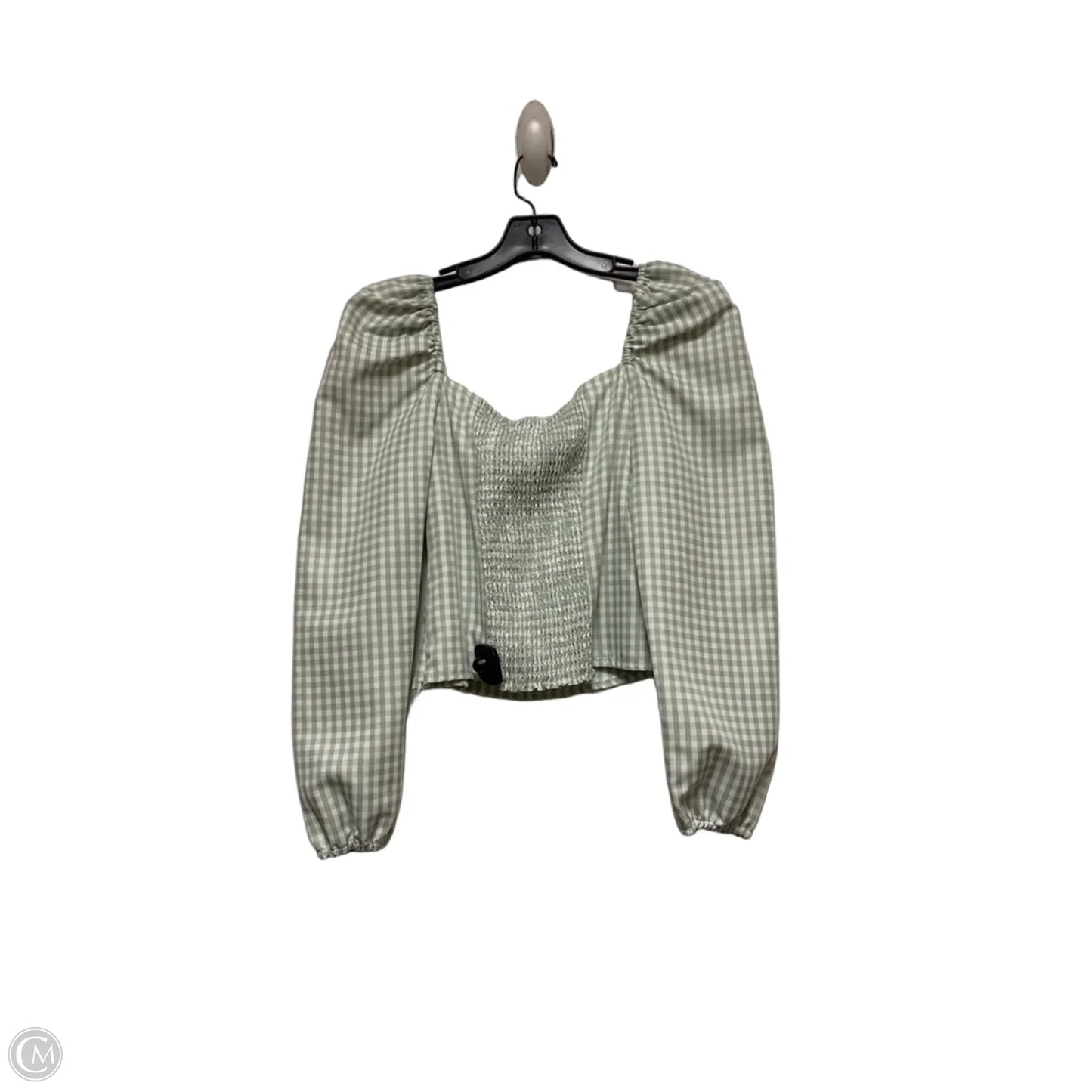 Top Long Sleeve By Gianni Bini In Checkered Pattern, Size: S