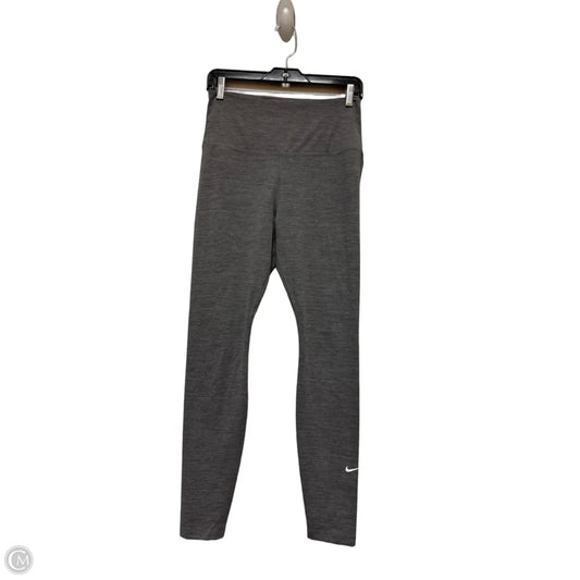 Athletic Leggings By Nike Apparel In Grey, Size: M