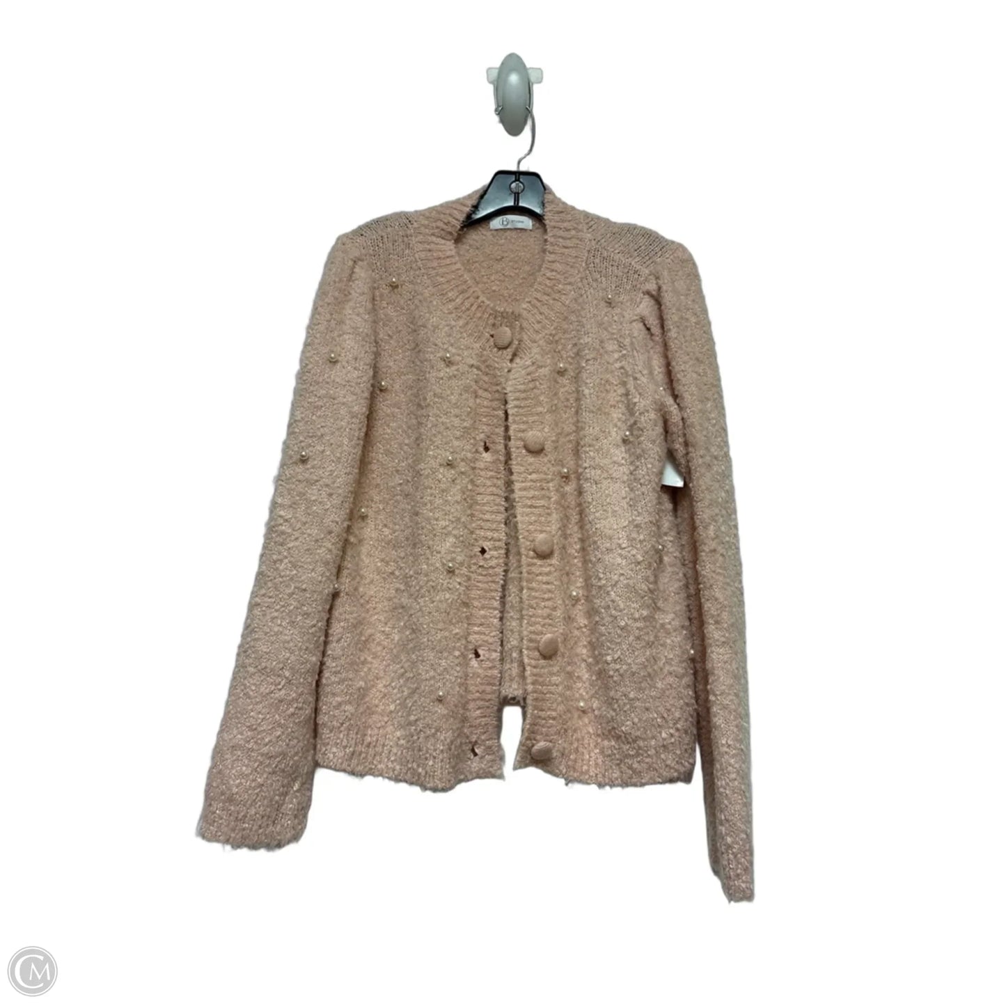Sweater Cardigan By Clothes Mentor In Pink, Size: L