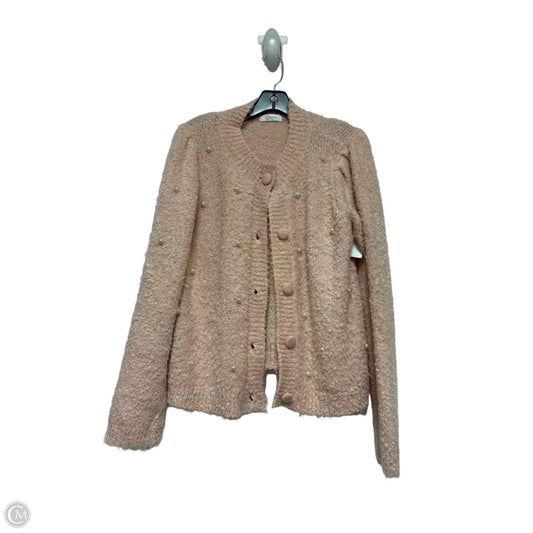 Sweater Cardigan By Clothes Mentor In Pink, Size: L