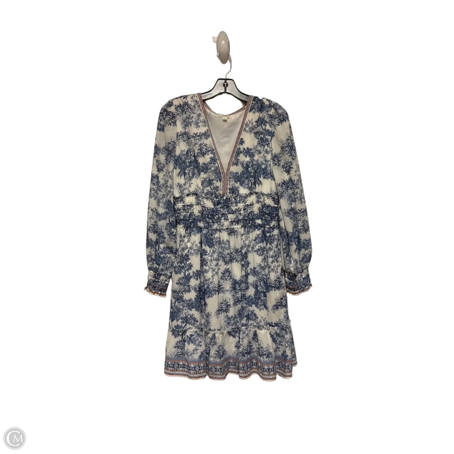 Dress Casual Short By Max Studio In Blue & White, Size: M