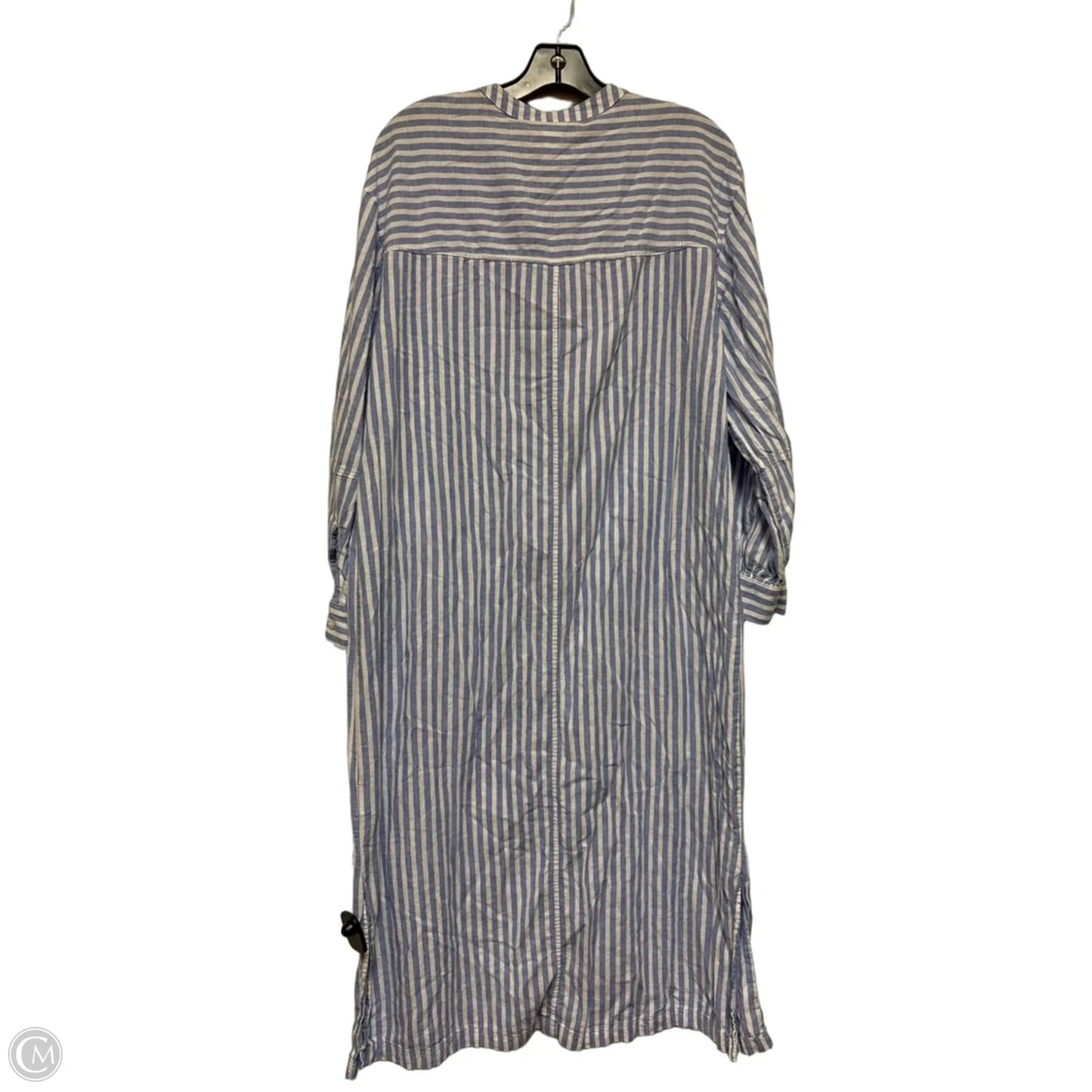 Dress Casual Midi By H&m In Blue & White, Size: M