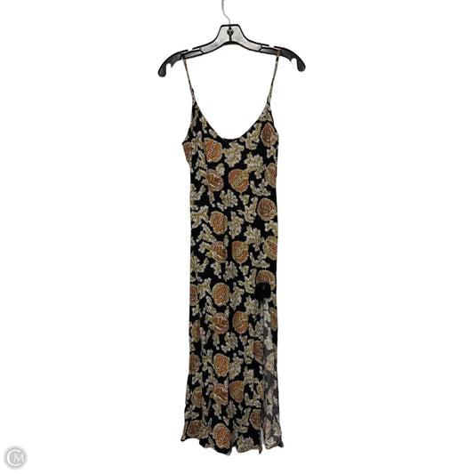 Dress Casual Midi By Reformation In Black & Orange, Size: S