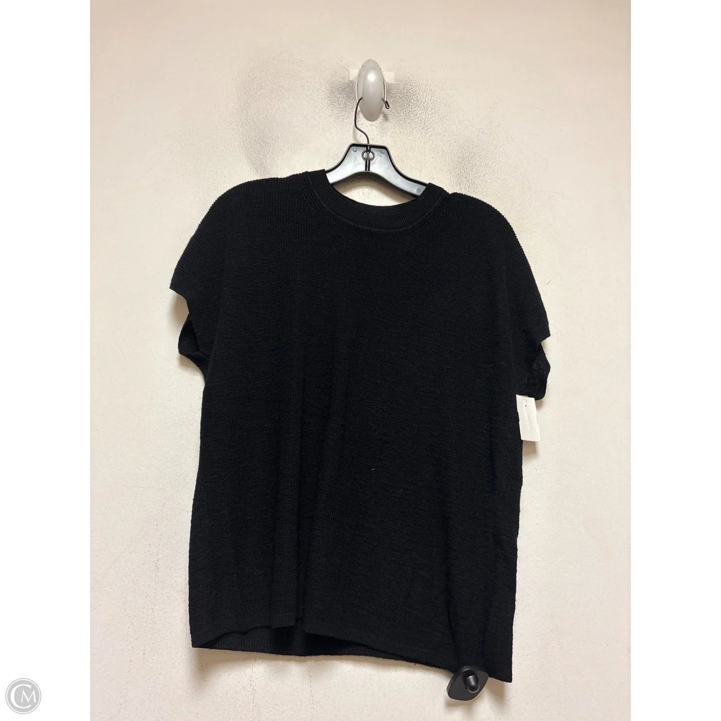 Top Short Sleeve By Banana Republic In Black, Size: M