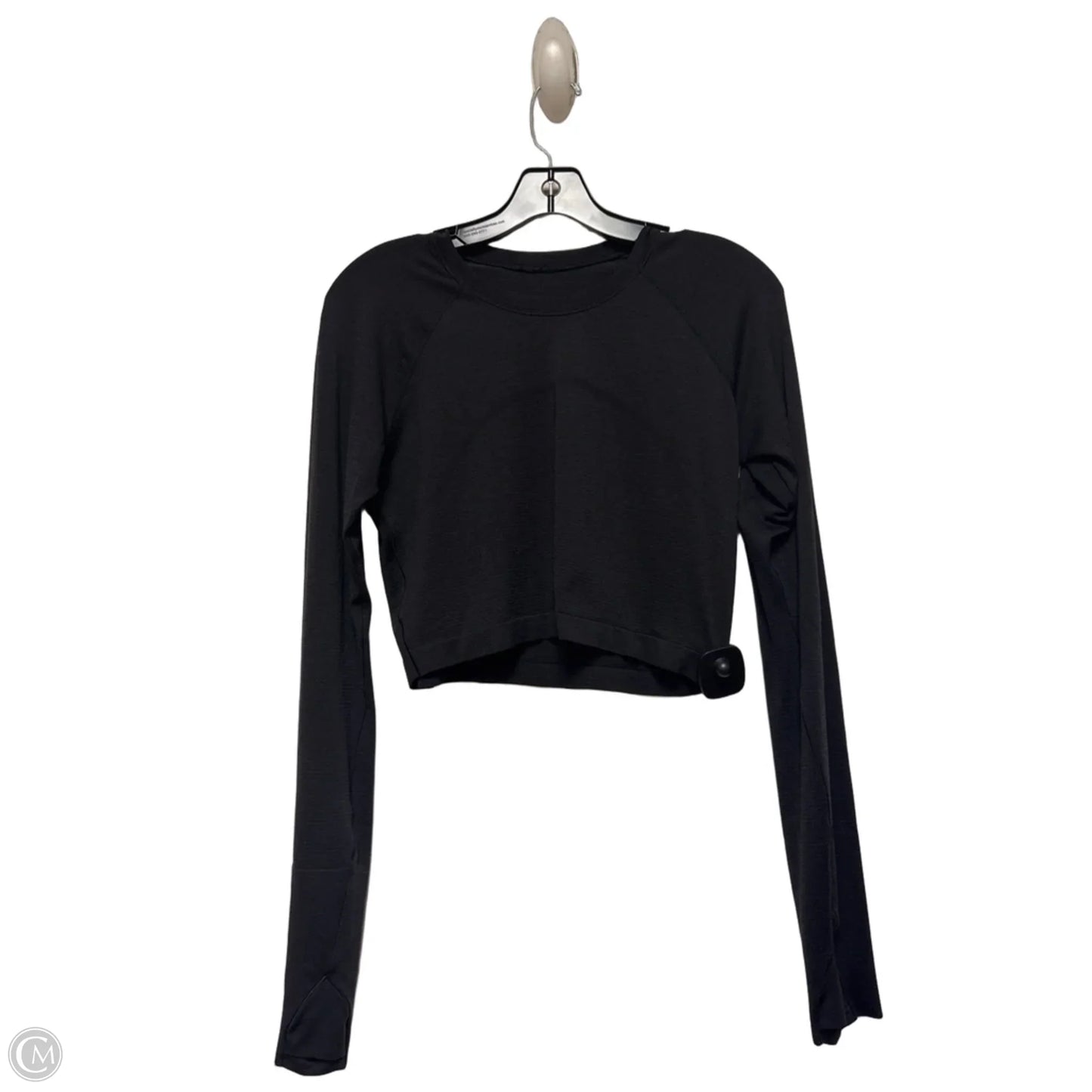 Athletic Top Long Sleeve Crewneck By Lululemon In Black, Size: M