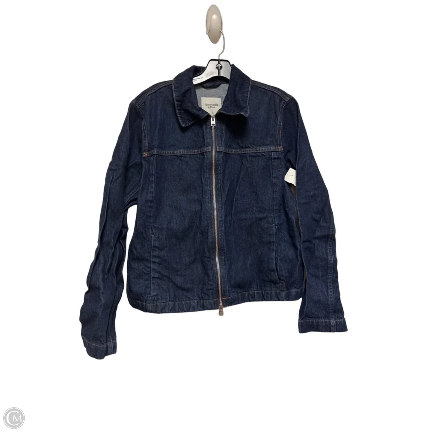 Jacket Denim By Abercrombie And Fitch In Blue Denim, Size: L