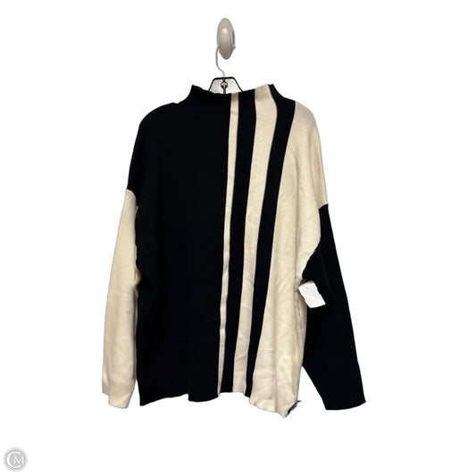 Sweater By Chelsea And Theodore In Black & White, Size: 3x