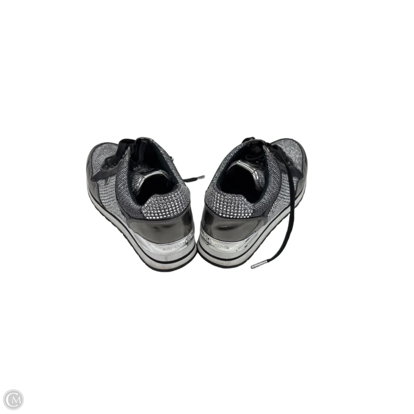 Shoes Sneakers By Michael By Michael Kors In Black & Silver, Size: 6