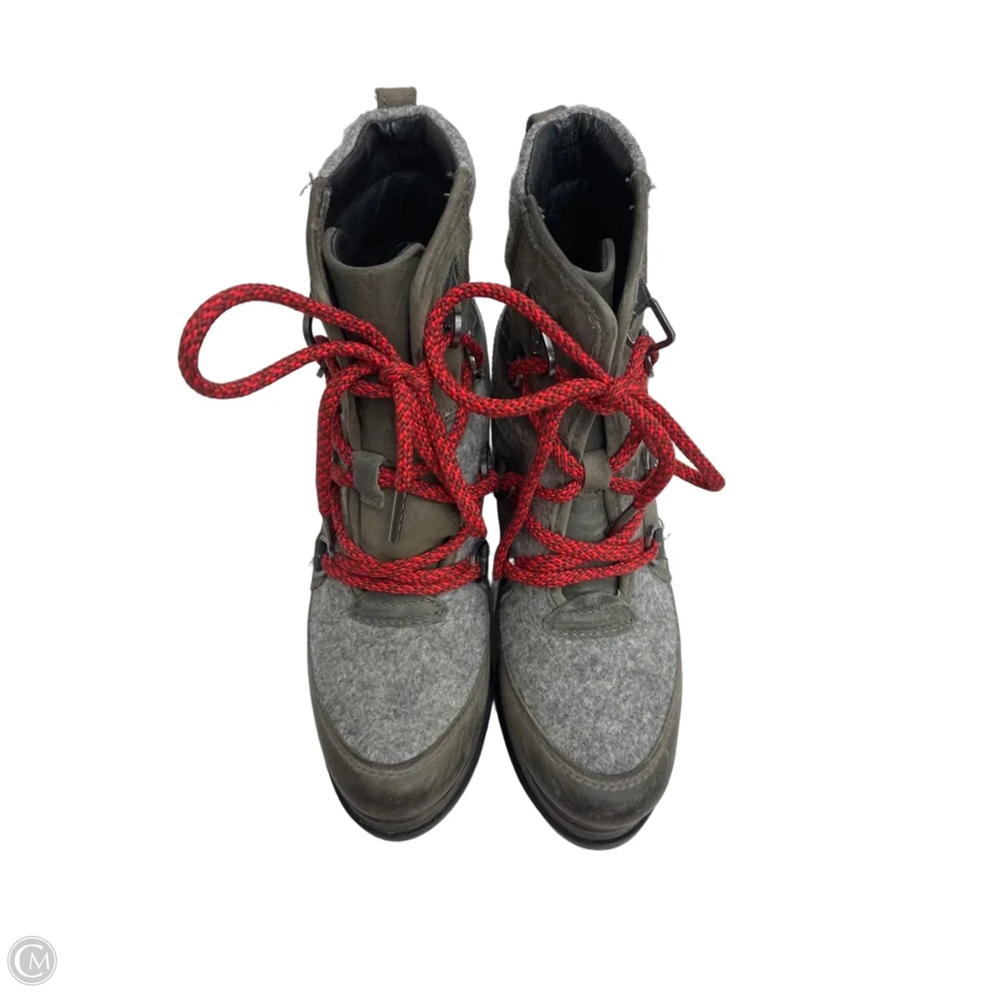 Boots Ankle Heels By Sorel In Grey, Size: 7.5