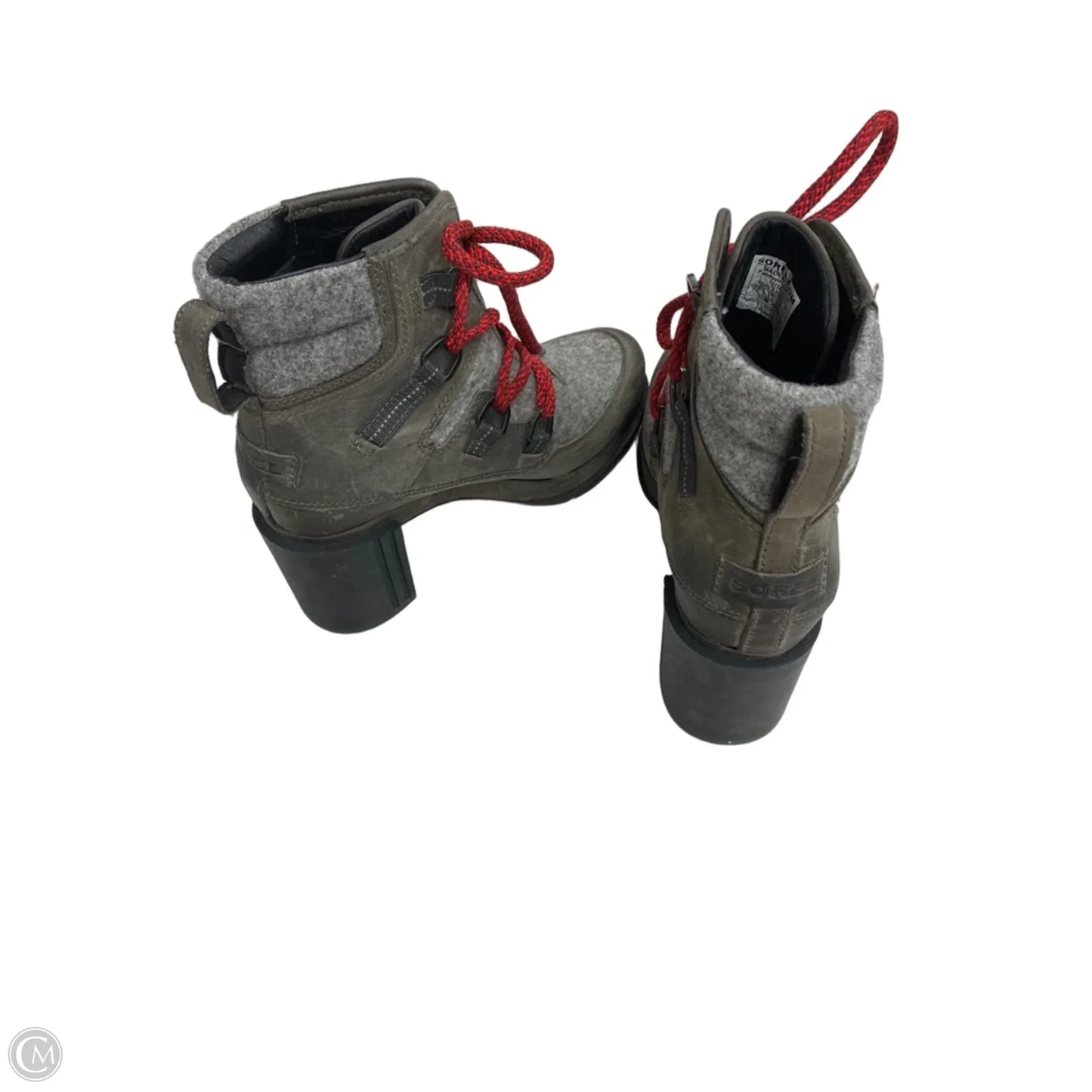 Boots Ankle Heels By Sorel In Grey, Size: 7.5