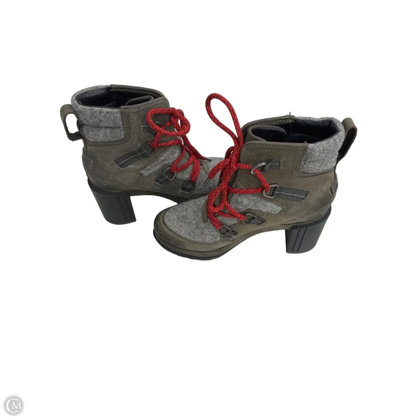 Boots Ankle Heels By Sorel In Grey, Size: 7.5