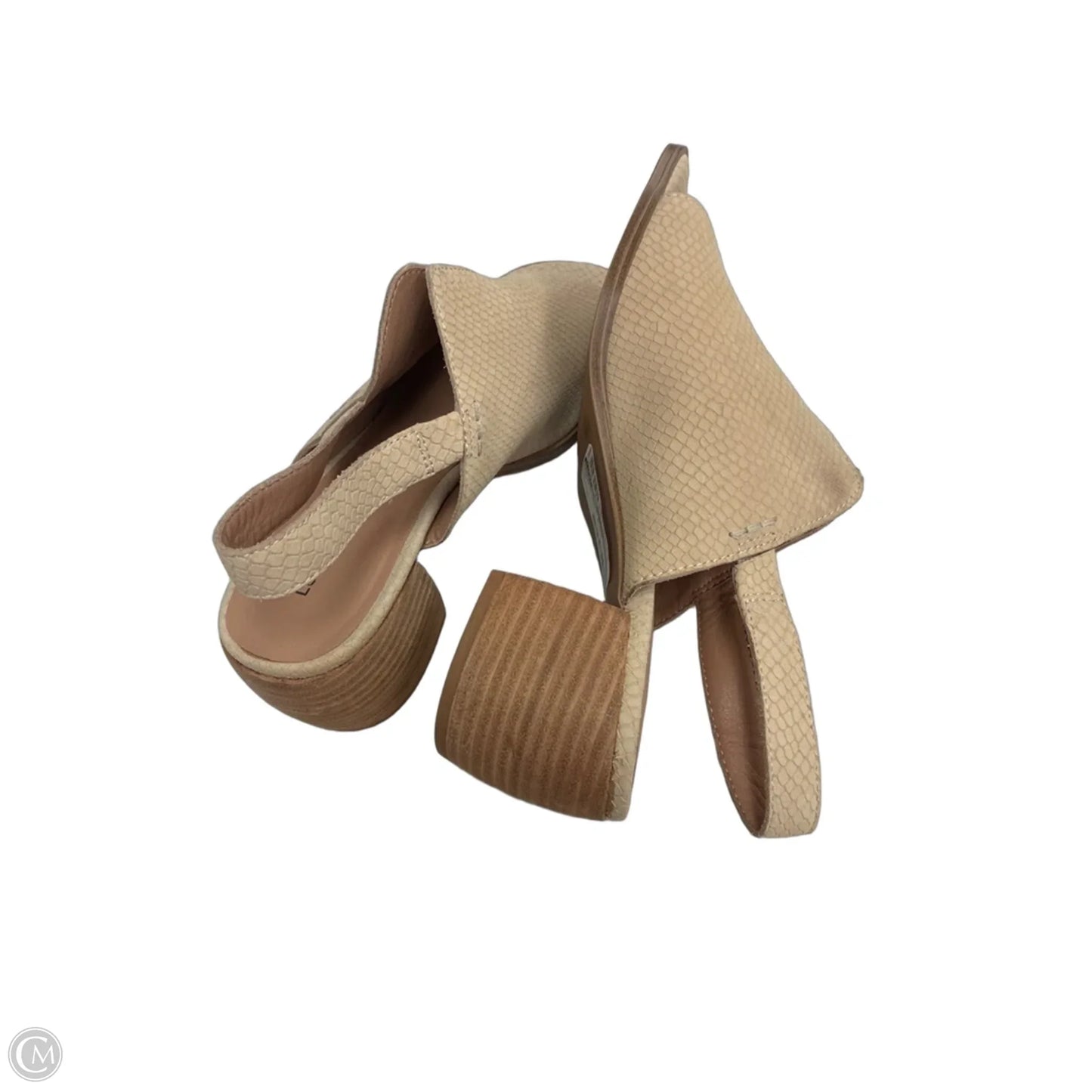 Sandals Heels Block By Lucky Brand In Tan, Size: 10