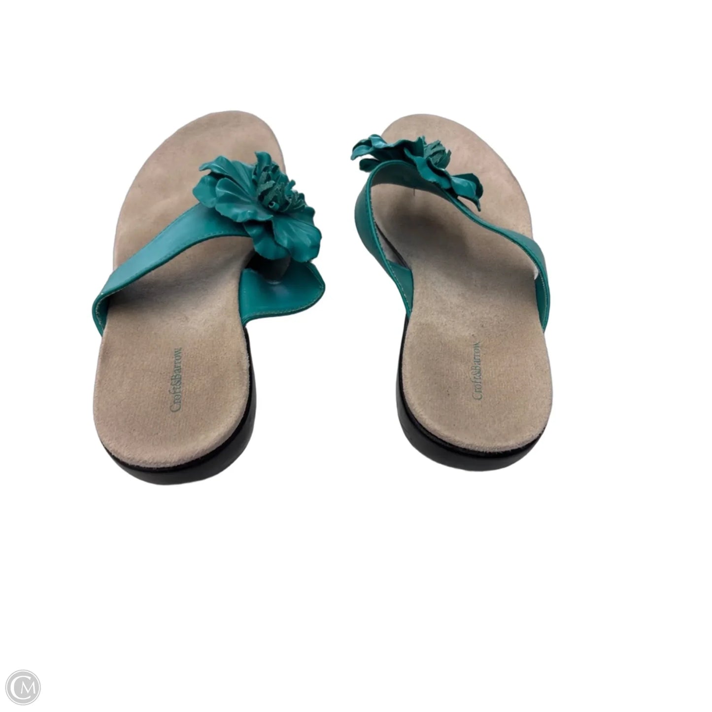 Sandals Flats By Croft And Barrow In Aqua, Size: 8.5