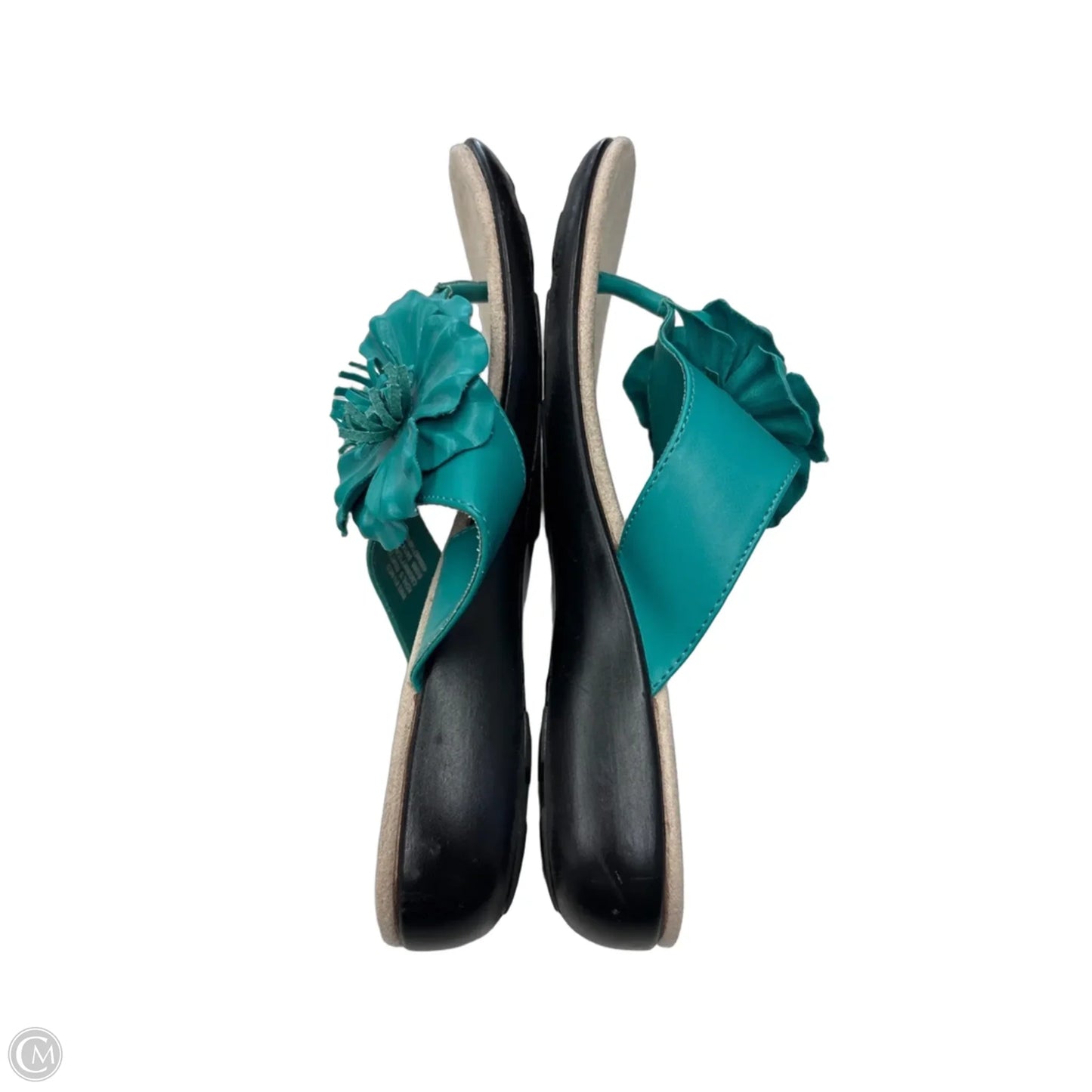Sandals Flats By Croft And Barrow In Aqua, Size: 8.5